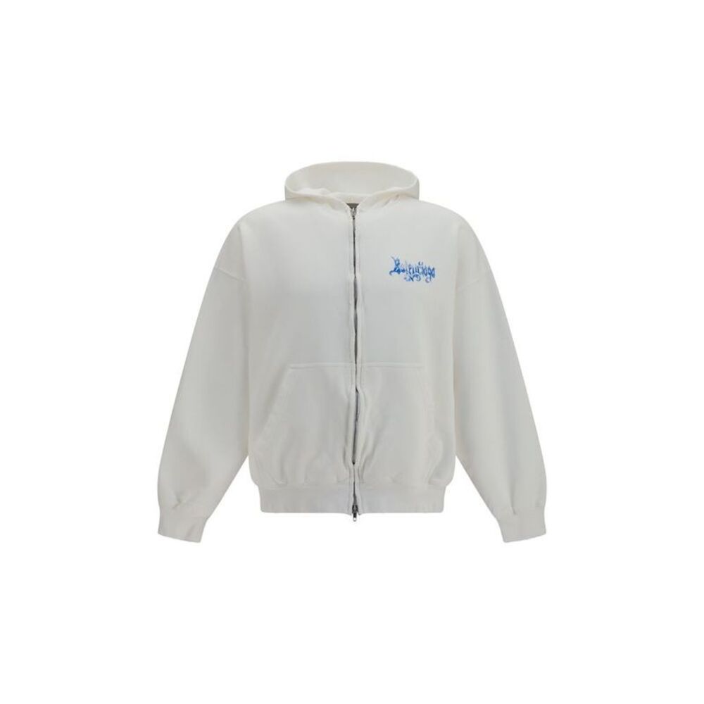 Balenciaga White Cotton Men's Sweatshirt